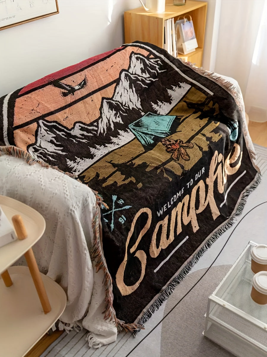 Reversible Blanket Bohemian Style | Picnic Blanket Sofa Throw Camping Mat Tapestry Outdoor Backdrop — image 11