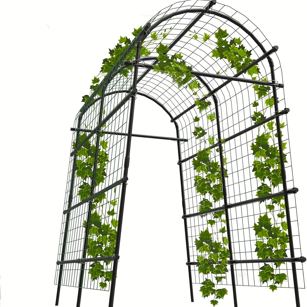 Climbing Arch Trellis 7.5ft Adjustable Metal Grid Garden Archway — image 5