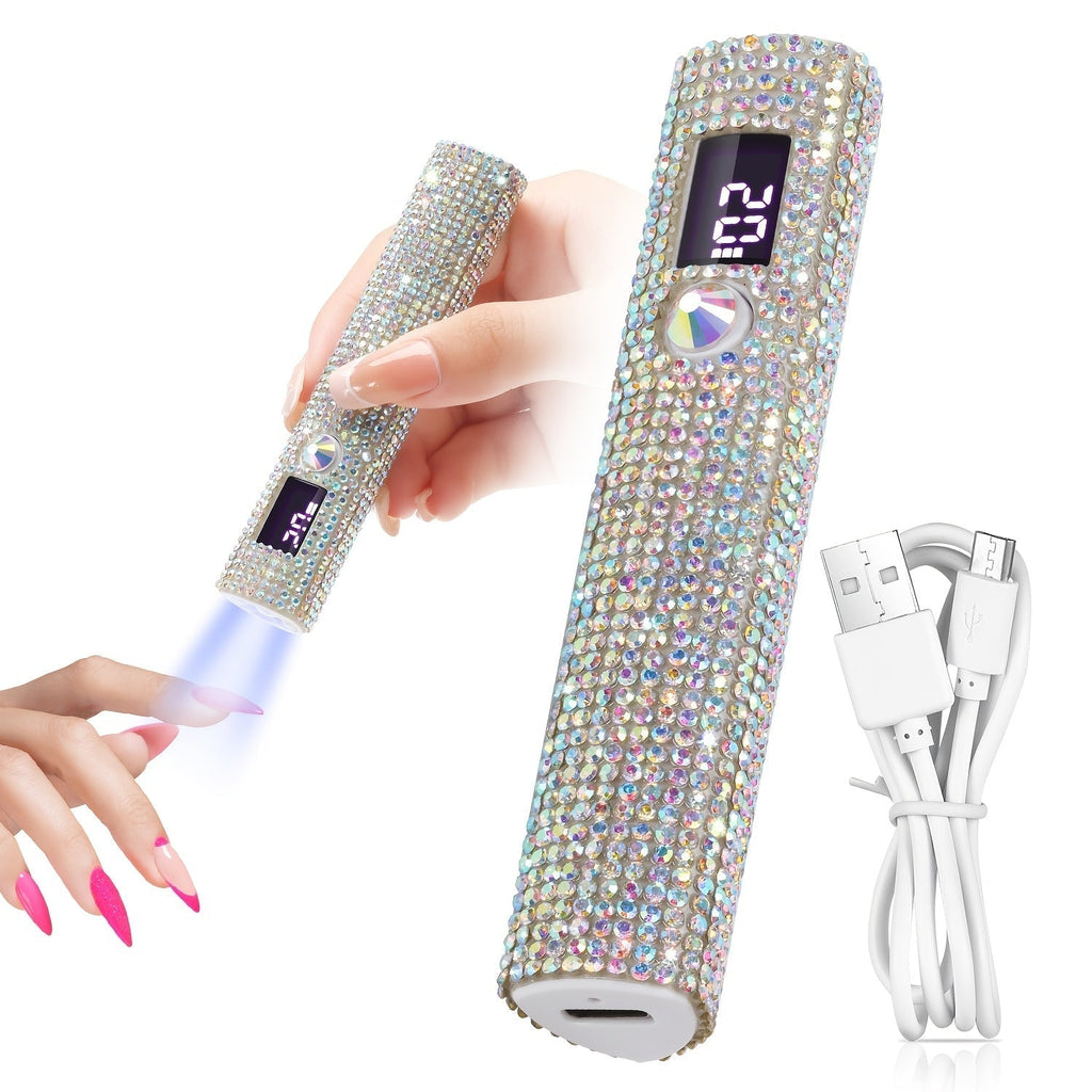 Rechargeable Single Finger LED Nail Lamp UV Gel Curing Light 365nm 405nm Dual Wavelength Rhinestone — image 10