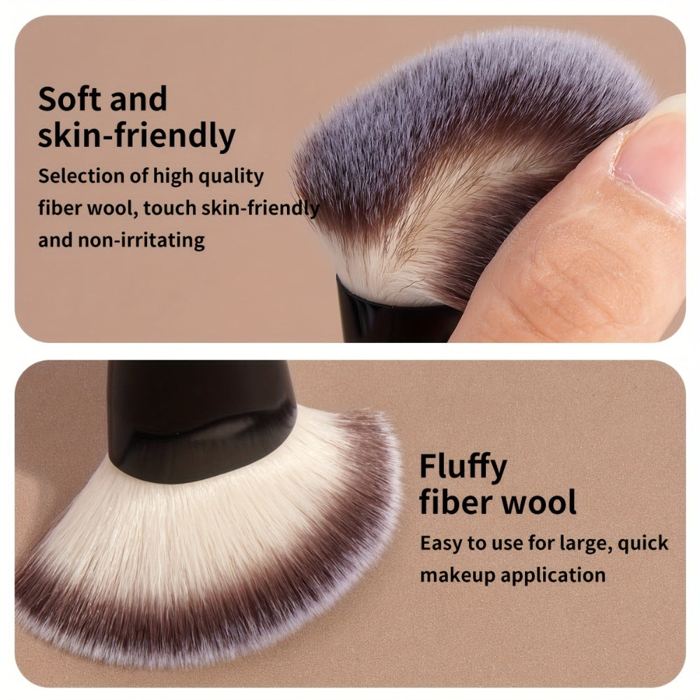 Makeup Brush Set, 4-Piece Double-Ended Travel Collection with Eight Brush Heads in Black-Beige or Black-Gold — image 16
