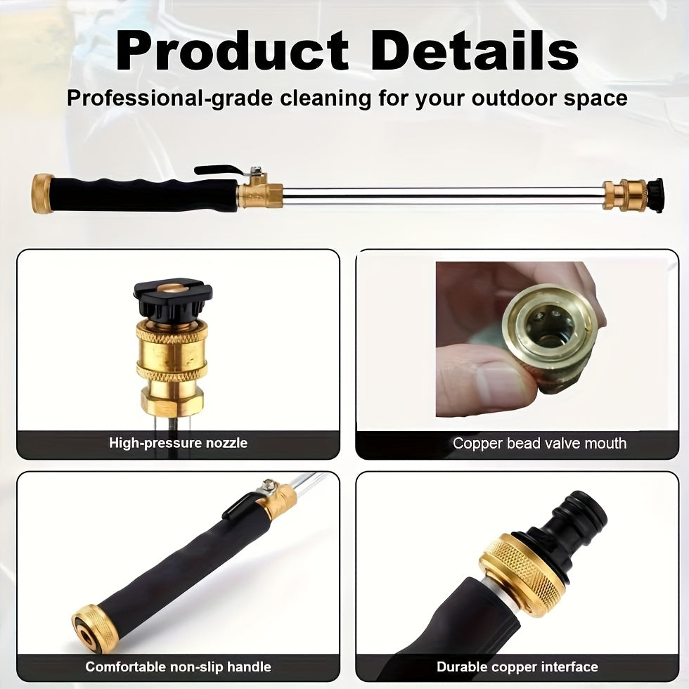 Pressure Washer Wand, Garden Hose Car Patio Yard Cleaning Nozzles for Garden, Lawn and Yard Watering — image 9