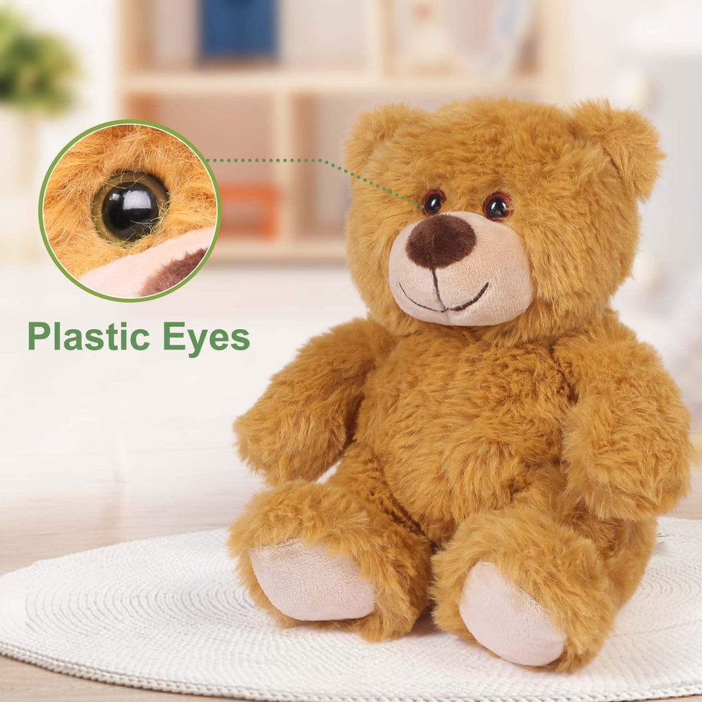 Plush Toy Six-Pack of 8-Inch Teddy Bears in Mixed, Dark Brown or Light Brown Sets for Event Favors — image 4