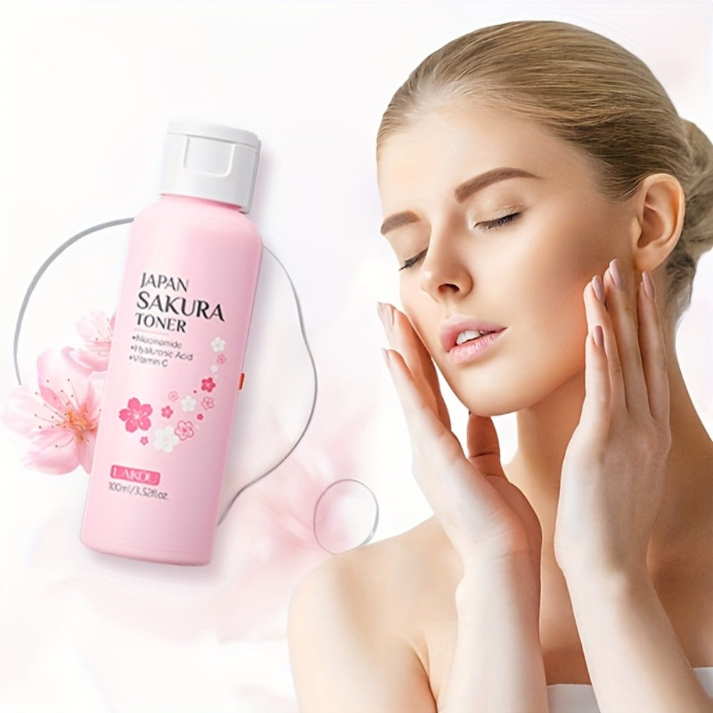 30-Piece Sakura Skincare Gift Set with Pink Face-Care Assortment, Mask Packets, Pouch and Routine Accessories — image 3