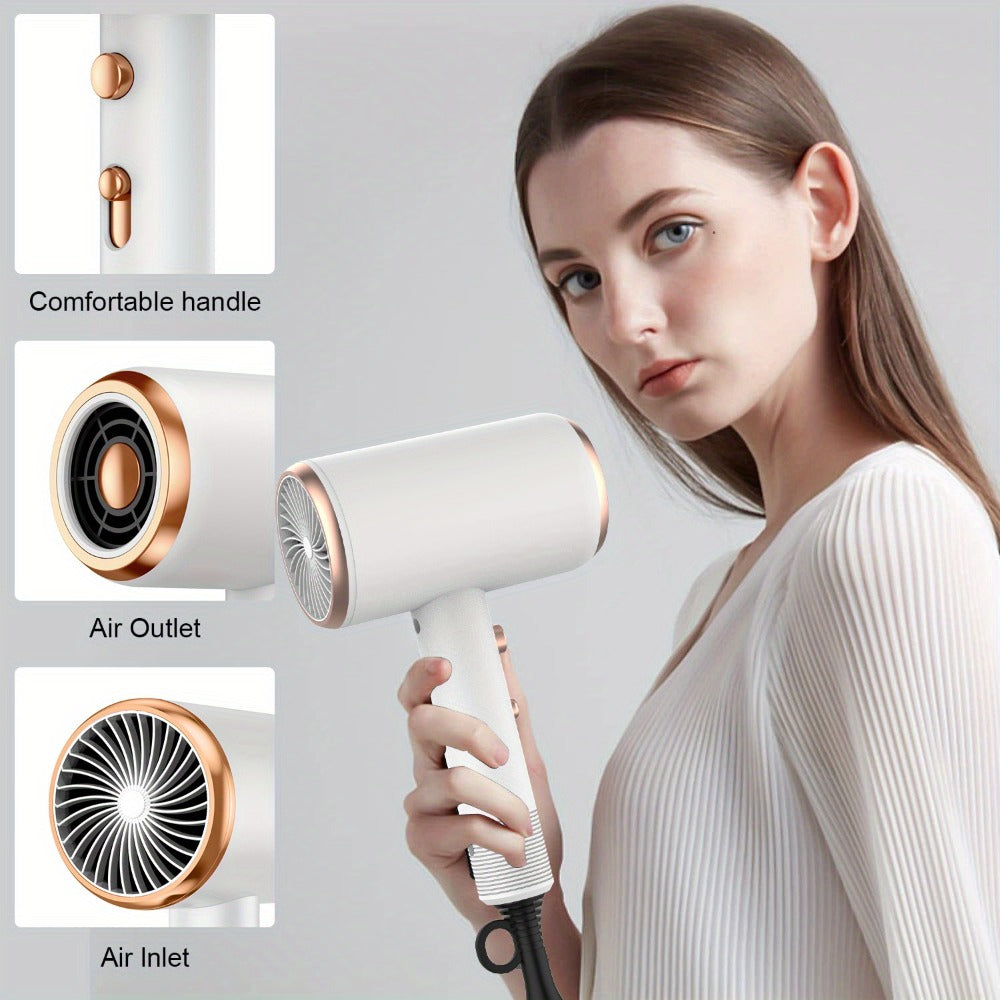 Ionic Hair Dryer 1600W with Diffuser Concentrator Nozzle 2 Speed 3 Heat Settings Cool Shot, for Home, Travel and Salon Hair S