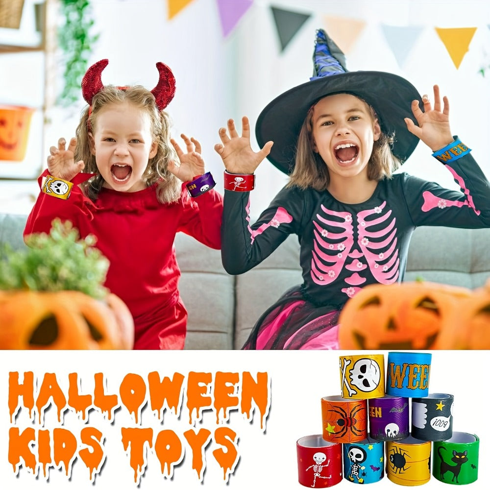 Halloween Slap Bracelets Bulk for Kids, 54/100PCS Halloween Party Favors for Boys & Girls, Spooky Bag Stuffers — image 6