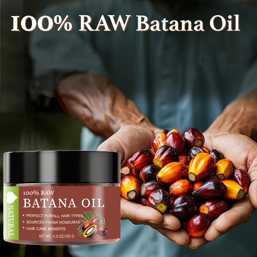 Hair Oil Batana 120g Amber Balm Jar with Black Screw Lid and External-Use Label Instructions — image 8