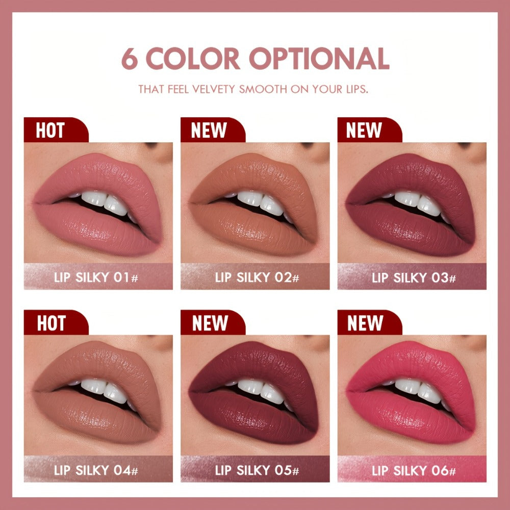 Lipstick Set, PECOLOVERS 6-Piece Cream Crayon Collection with Nude, Rose, Berry and Red Colors — image 2