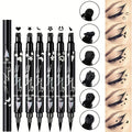 Waterproof Eyeliner Pen Set 6pcs Double-Ended Liquid Eyeliner Kit, Smudge-Proof, Oil-Proof, Precision Eye Liner Pencil for Wo