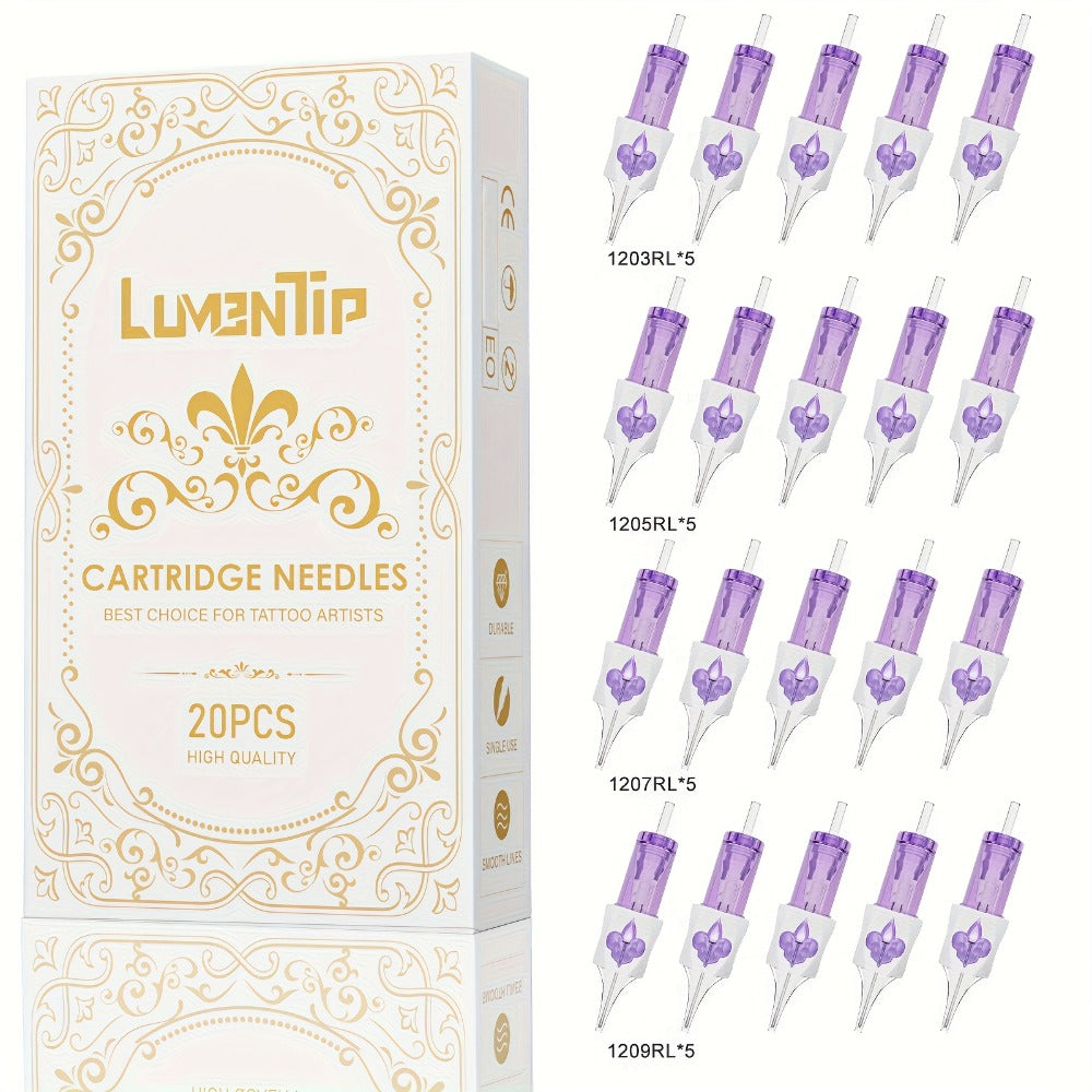 Tattoo Cartridge Needles with LumenTip Label, 20 or 50-Piece #12 RL RS RM M1 Cartridge Pack Choices — image 7