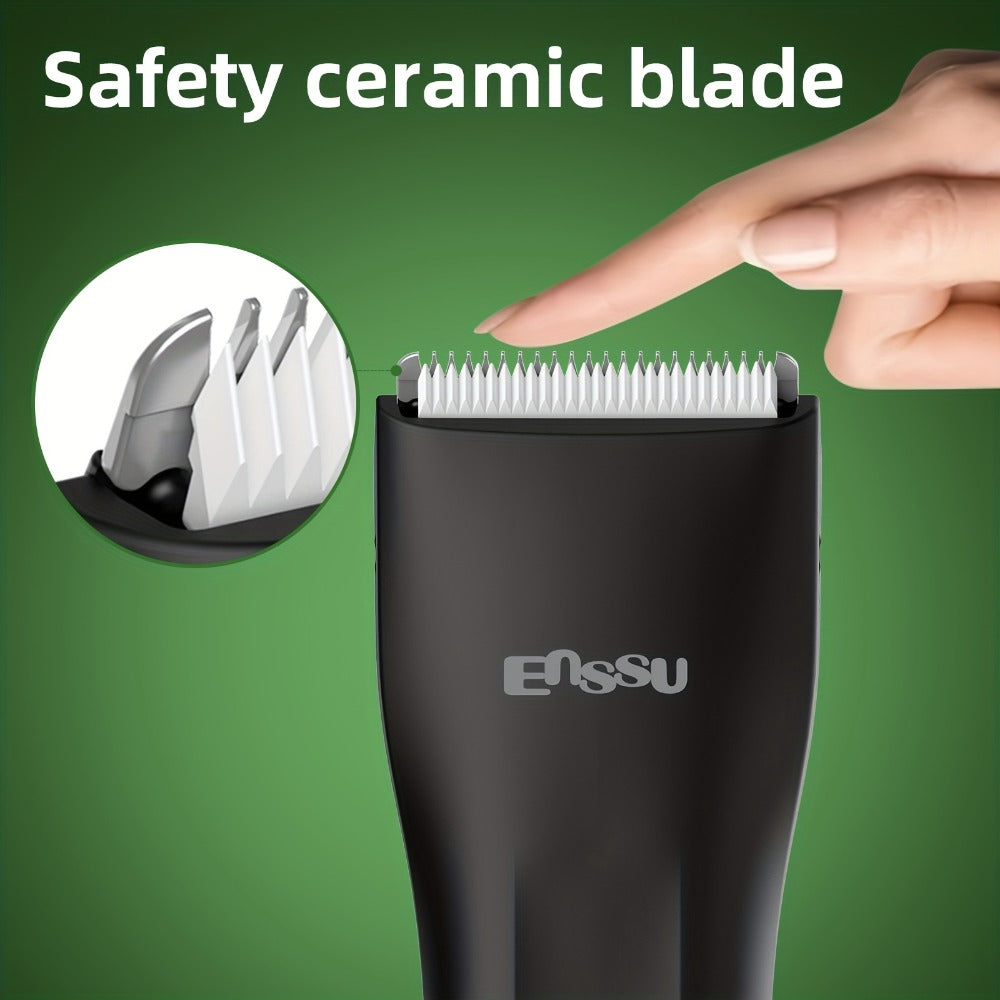 Ceramic Blade IPX7 Waterproof Ball Trimmer for Men Replaceable Head Electric Groin Pubic Body Hair Shaver LED Battery Display