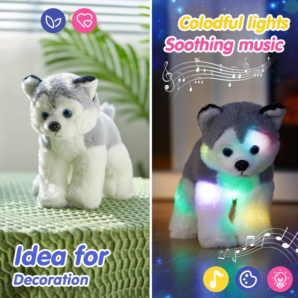 Musical Glowing Husky Puppy Plush Toy 12 Inch, Dog Stuffed Animal with Light-Up Night Light & Lullaby Music — image 3