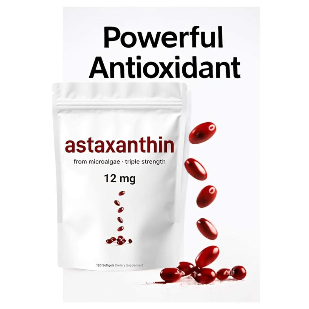 Astaxanthin 12mg Softgels 3-Pack 120ct 4-Month Supply for Bath Time, Home Spa and Personal Care — image 2