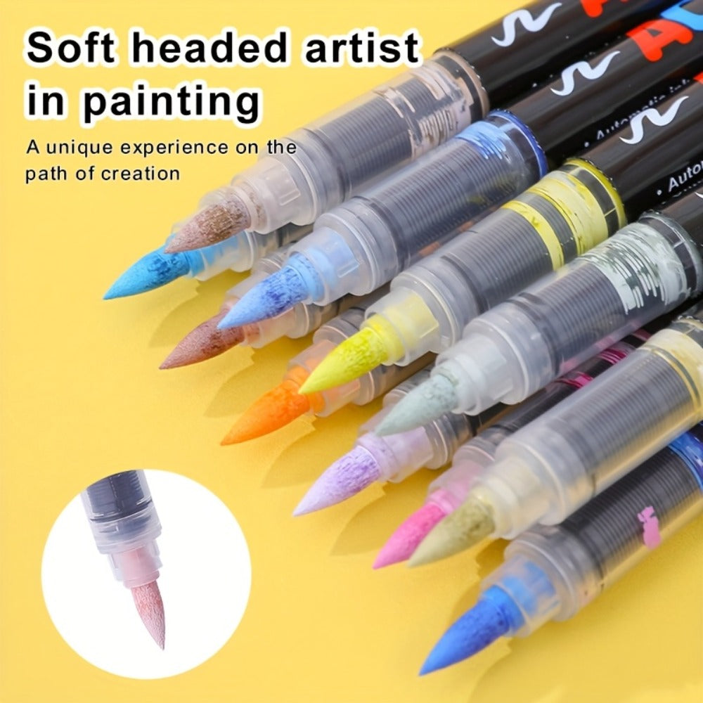 Soft Brush Acrylic Paint Pen Set with Clear Barrels in 12-, 36-, 60-, 80- or 120-Color Checkout Options — image 11