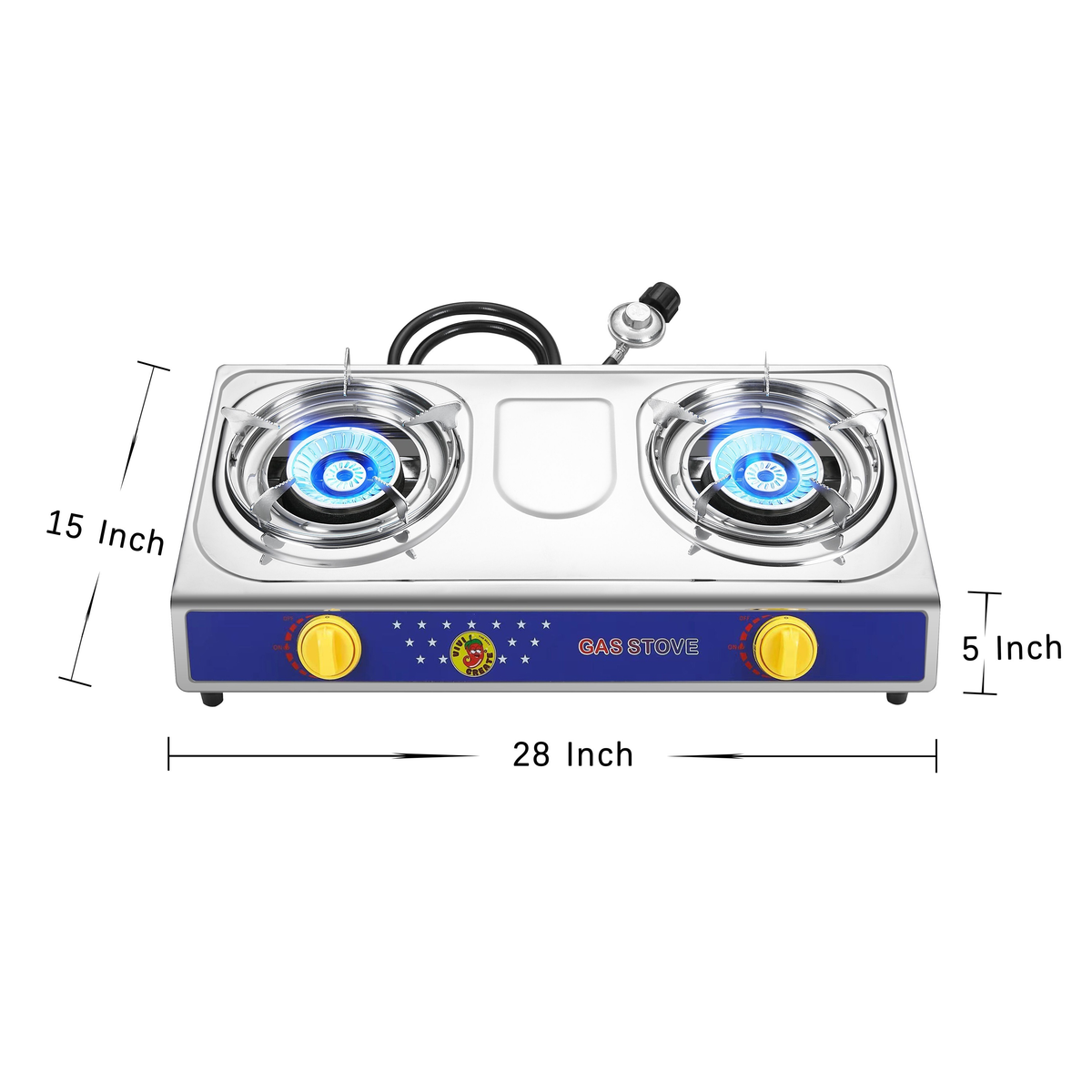 Tabletop Propane Stove VIVICREATE 4000 BTU, Portable Outdoor Cooking Stove with 4/2/1 Adjustable Settings — image 3