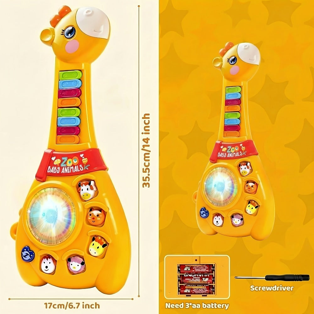 Giraffe Guitar Toy Baby 12 Months with Piano Keys, Animal Sounds & Flashing with the Listed Color, Size or Set Options for Ev