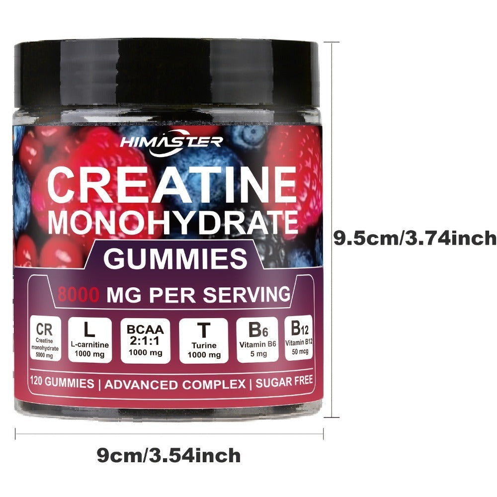 Creatine Monohydrate Gummies 8000mg Blueberry Flavor, with L-Taurine, BCAA, Vitamin B6 & B12 — image 8