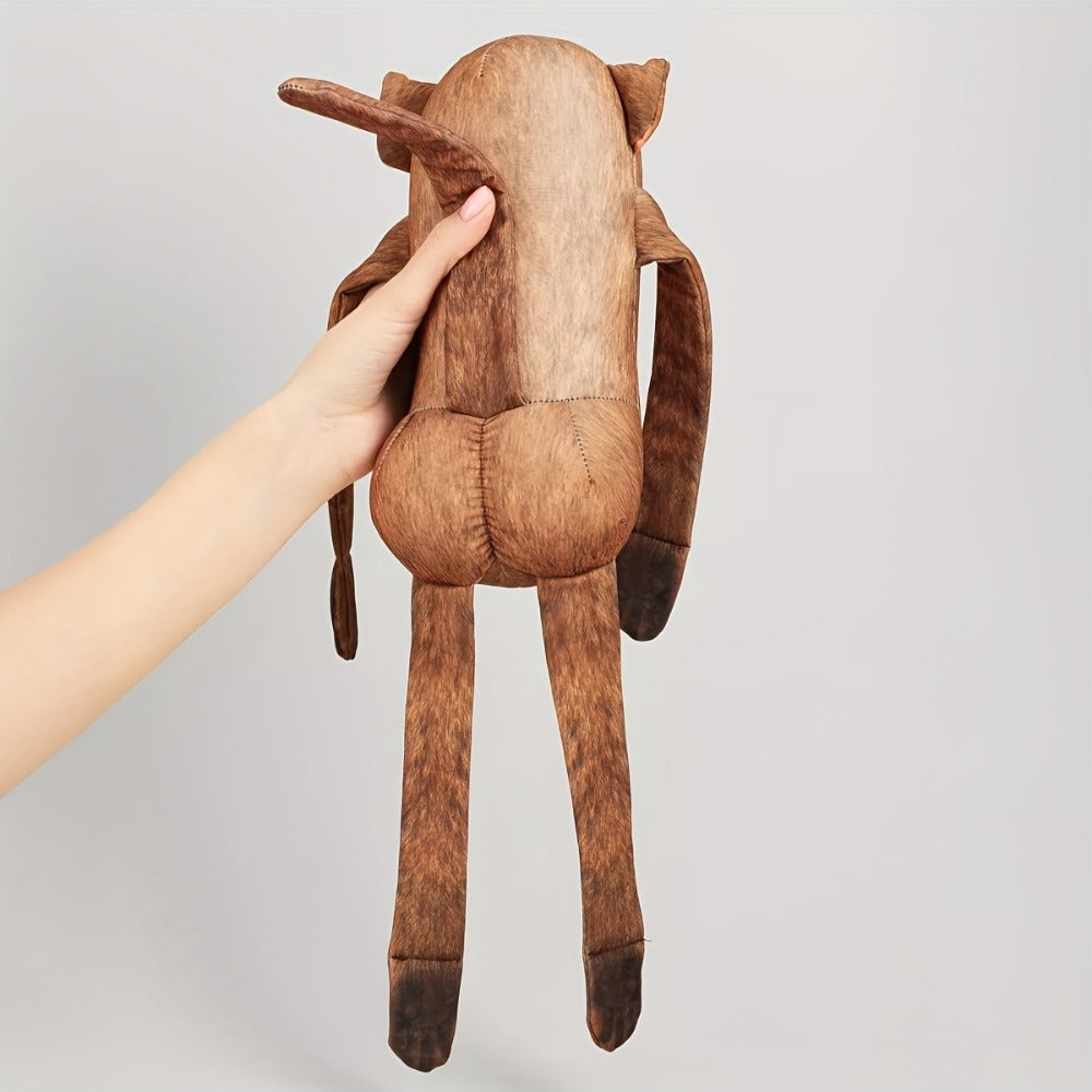 Magnetic Monkey Plush Toy 9.8 Inch, Funny Hanging Fridge Magnet Stuffed Animal Mischief Monkey for Office Home Kitchen Locker