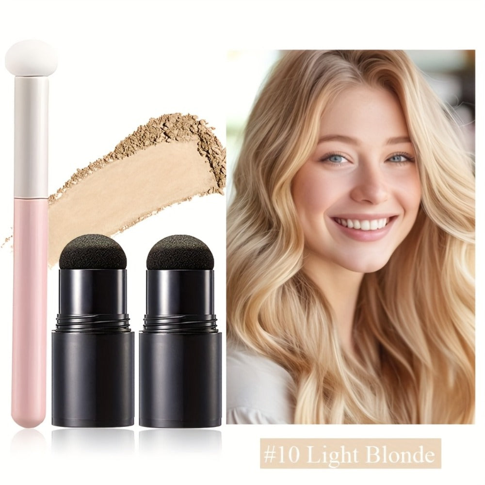 Root Touch Up Powder Stick with Brush – Instant Hair Root Concealer & Eyebrow Filler | Concentrated Paste Formula for Targete