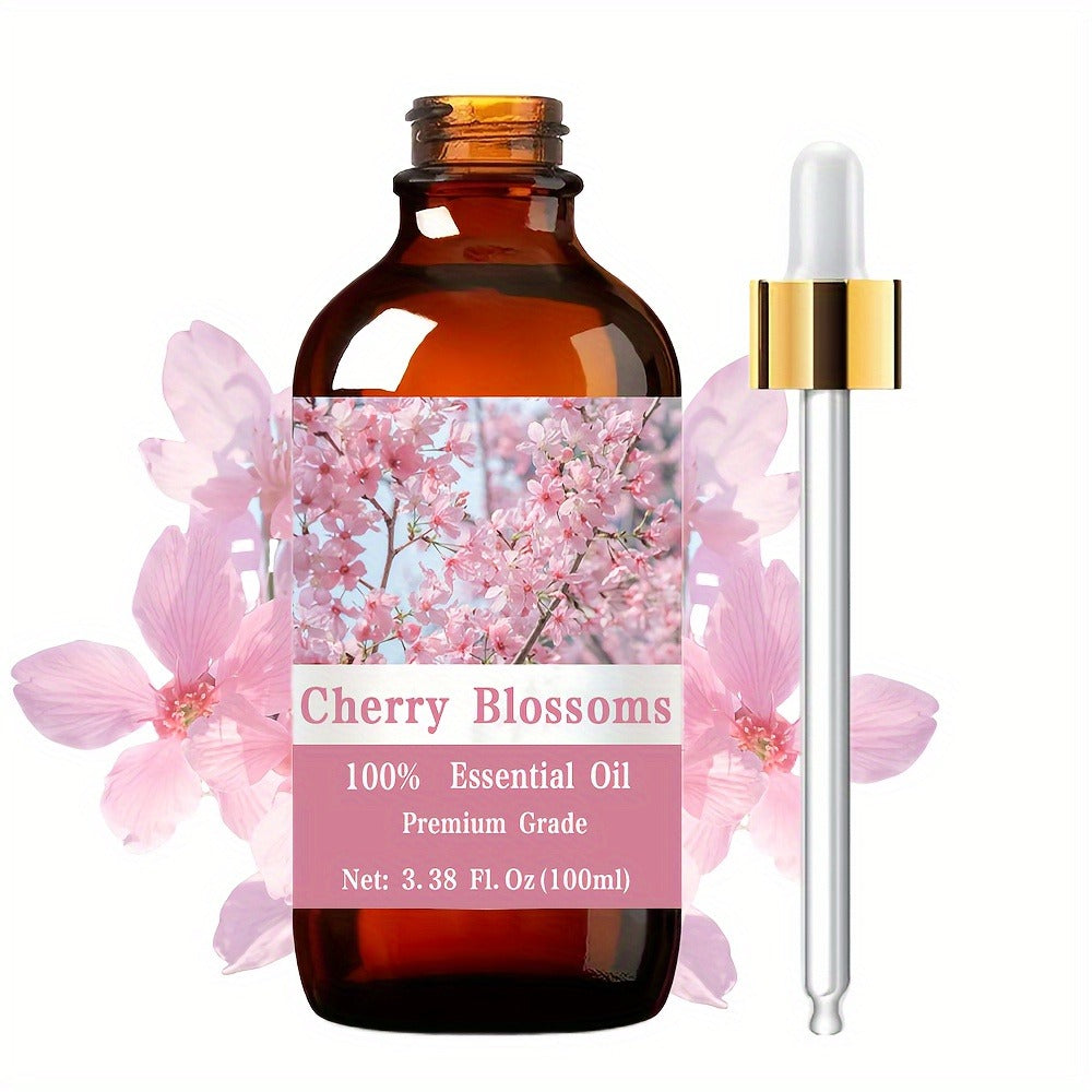 Aromatherapy Oil Cherry Blossom Floral Body Oil in 100ml Bottle for Massage, Meditation and Personal Care — image 1