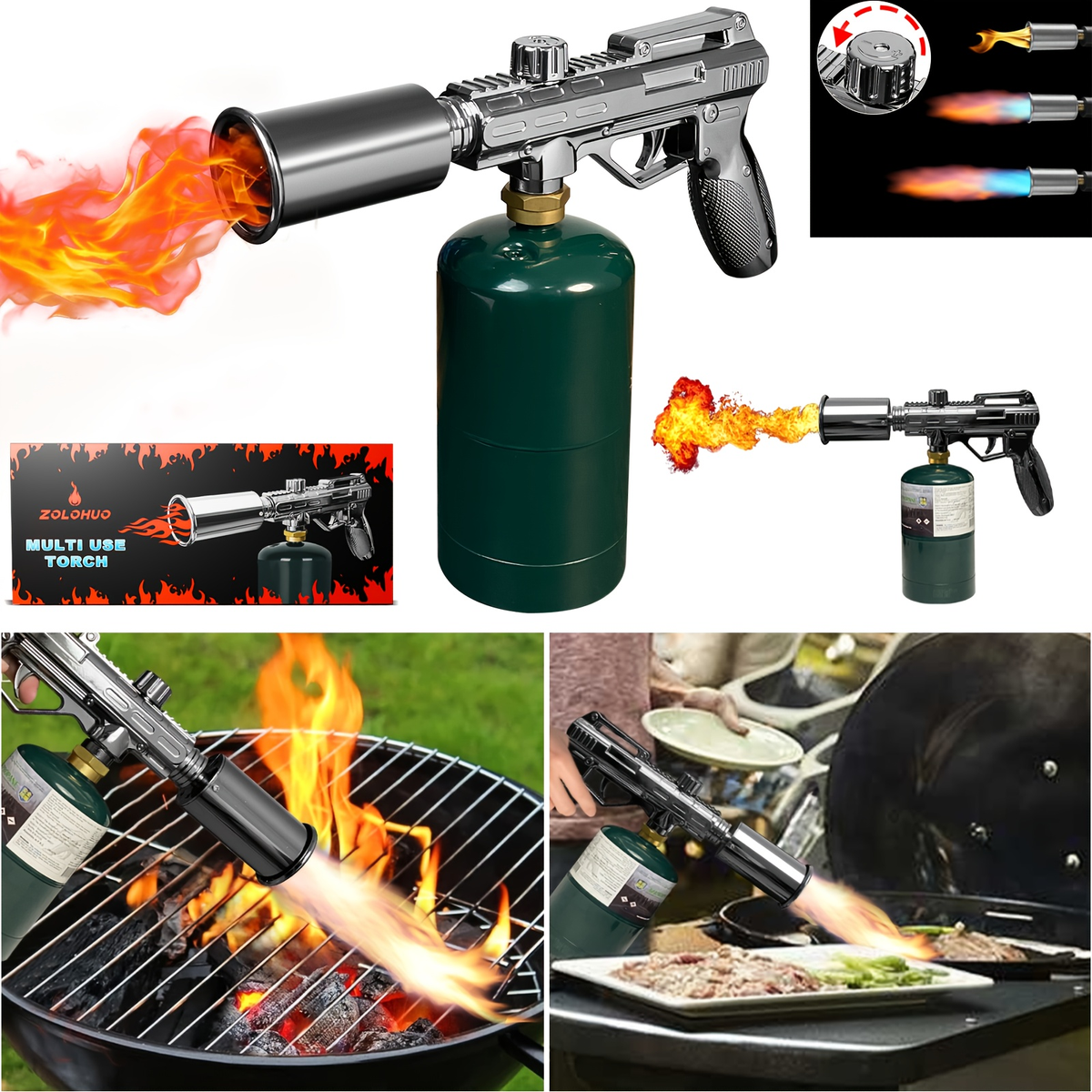 Blow Torch 700, 000 BTU Propane Kitchen Cooking Torch with Safety Lock, Culinary Food Torch for Steak — image 18