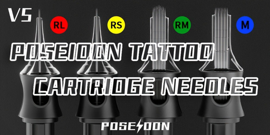 POSEIDON ZH03 Tattoo Kit with 2300mAh Adjustable-Stroke Pen, USB-C Charging, 20 Cartridges and 11 Inks — image 16