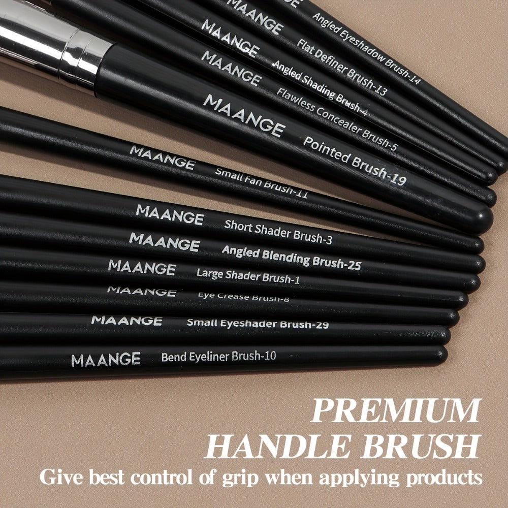 Makeup Brush Set, 25-Piece Synthetic Bristle and ABS Handle Collection with Face-Eye Brush Shapes and Gift Box — image 7