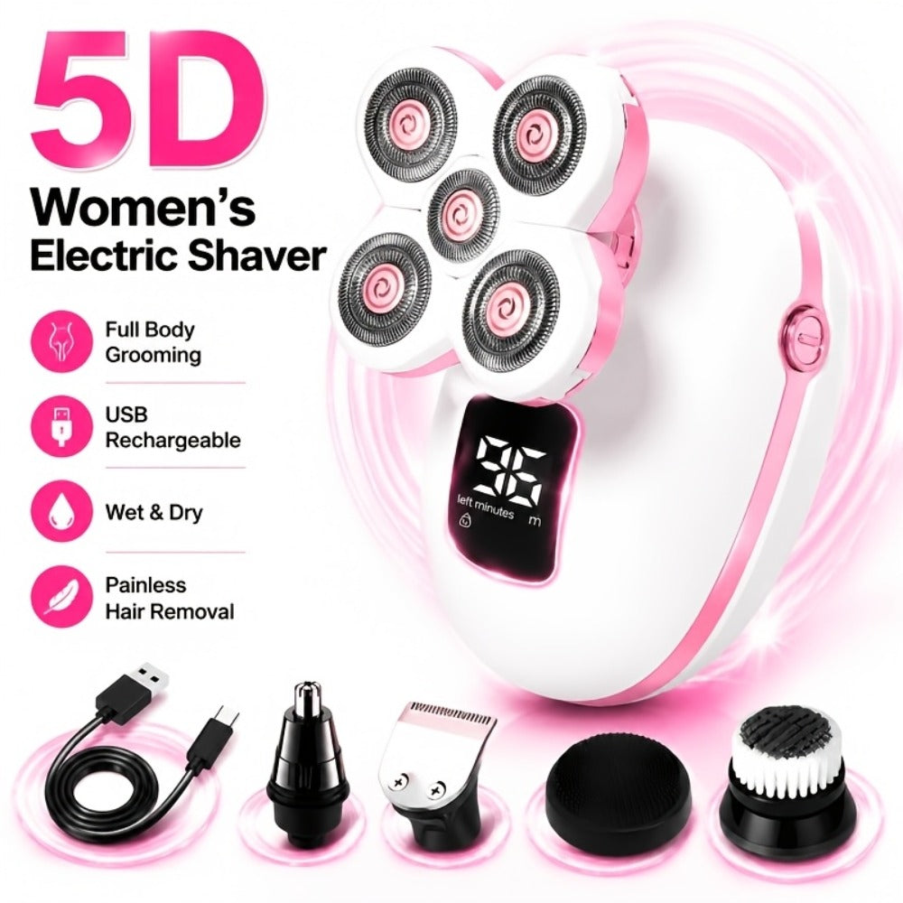 Electric Shaver IPX6 Floating Rotary Head with Type-C Charging, LED Display and Five Listed Set or Head Options — image 2
