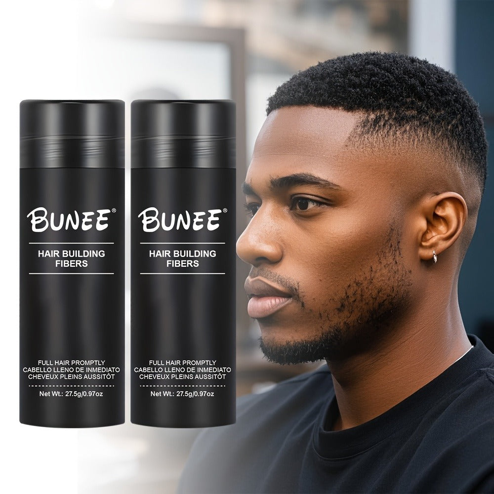 Hair Fiber Powder 27.5g 2-Pack Set - Instant Hairline Concealer Thinning Hair Cover for Makeup, Travel and Everyday Vanity Us