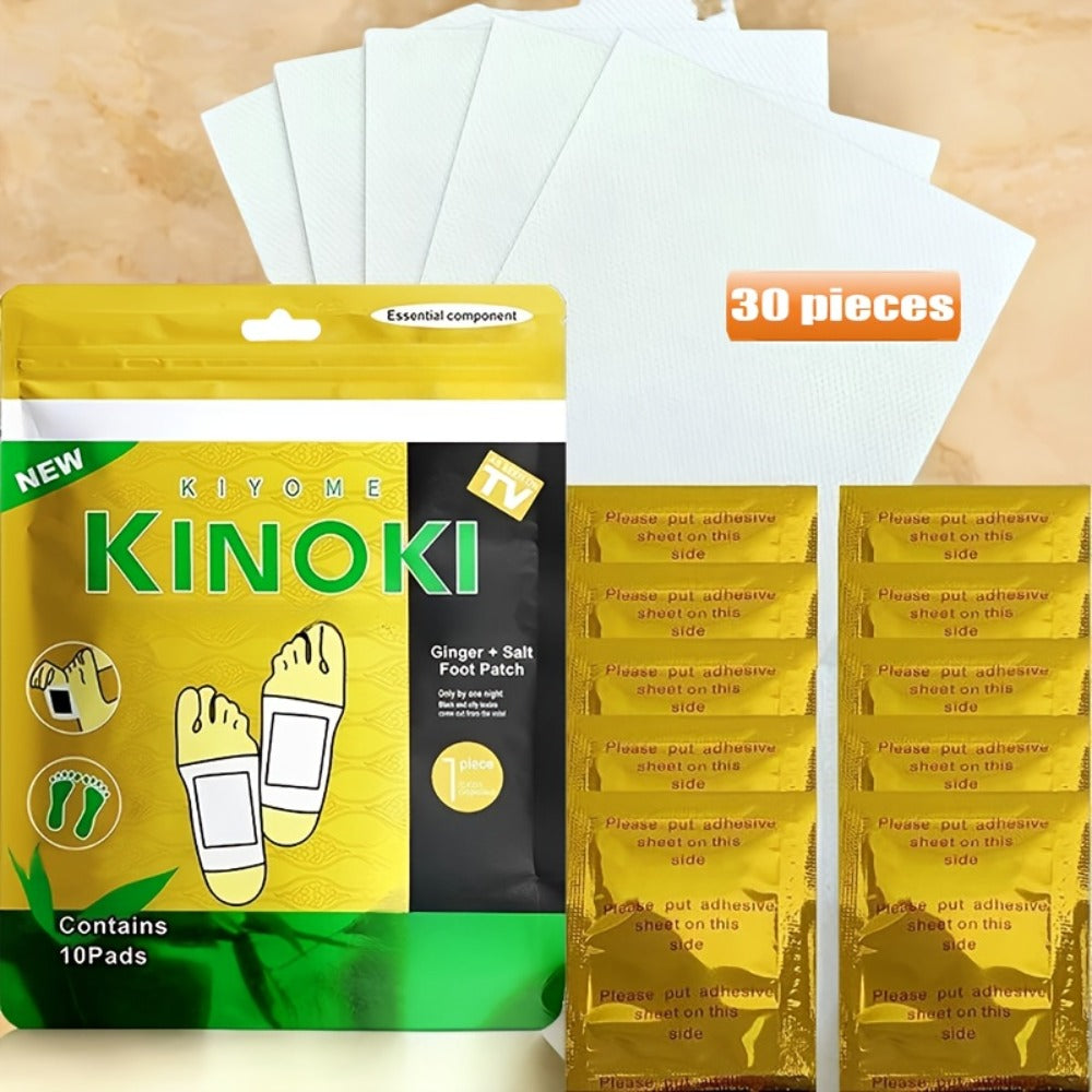 Foot Detox Pads 30 Pack Bamboo Vinegar Ginger Powder Natural Plant Ingredient Deep Cleansing Moisturizing Patches — image 11