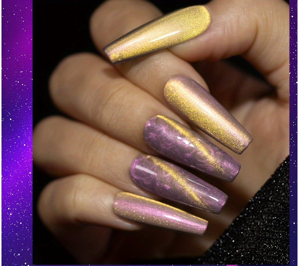 Gel Nail Polish 6-Piece 9D Aurora Magnetic Cat-Eye Set with Pearl-Shell Glitter Effect and UV/LED Soak-Off Cure — image 18
