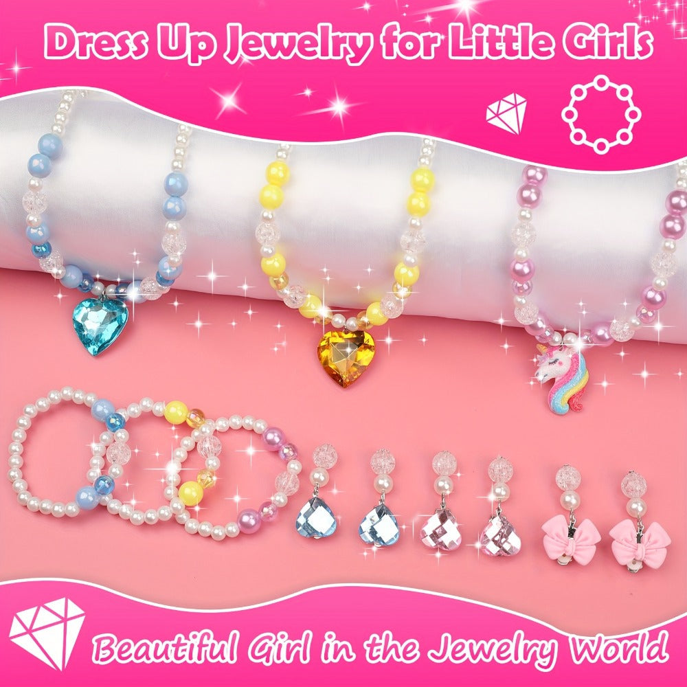 Kids Jewelry & Dress-Up Set 152 PCS, Costume Jewelry Hair Clips Bands & Accessories for Girls Ages 3+ — image 5