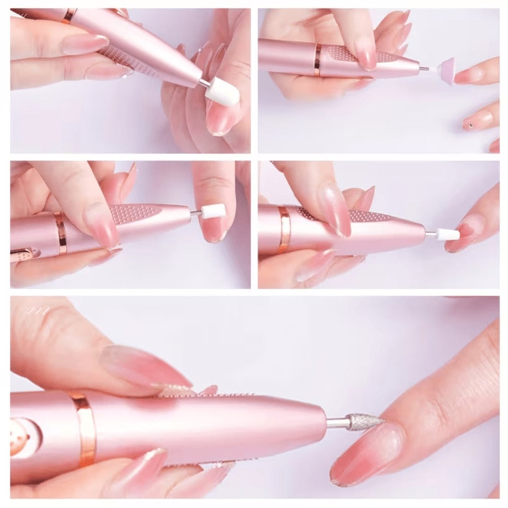 Portable 20000 RPM Electric Nail Drill Kit with 11 Interchangeable Bits, USB Charging and Two Color Options — image 7