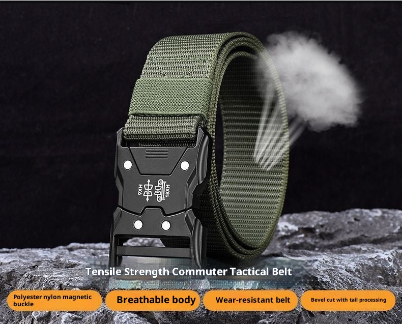 Men's Tactical Release Buckle Nylon Canvas Belt