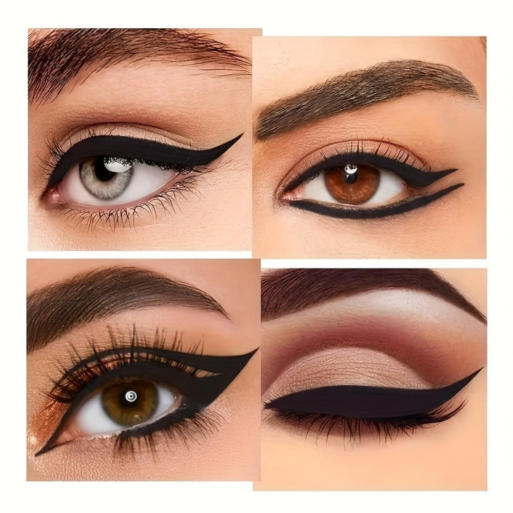 Waterproof Eyeliner Pencil 2-Pack for Women – Smudge-Proof Sweat-Resistant Black Liner, for Makeup, Travel and Everyday Vanit