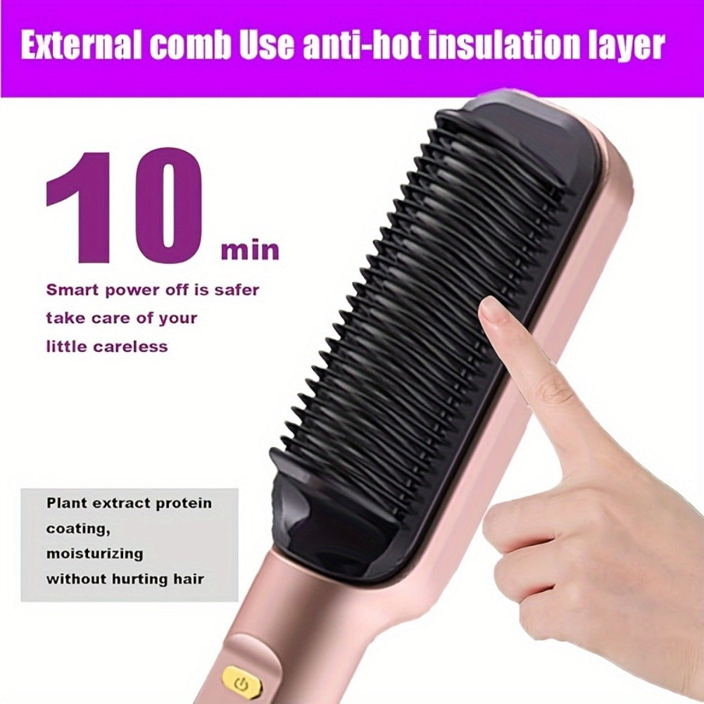 2-in-1 Wet and Dry Hair Straightener Curler Portable Flat Iron Fast Heat Adjustable Temperature, for Home, Travel and Salon H