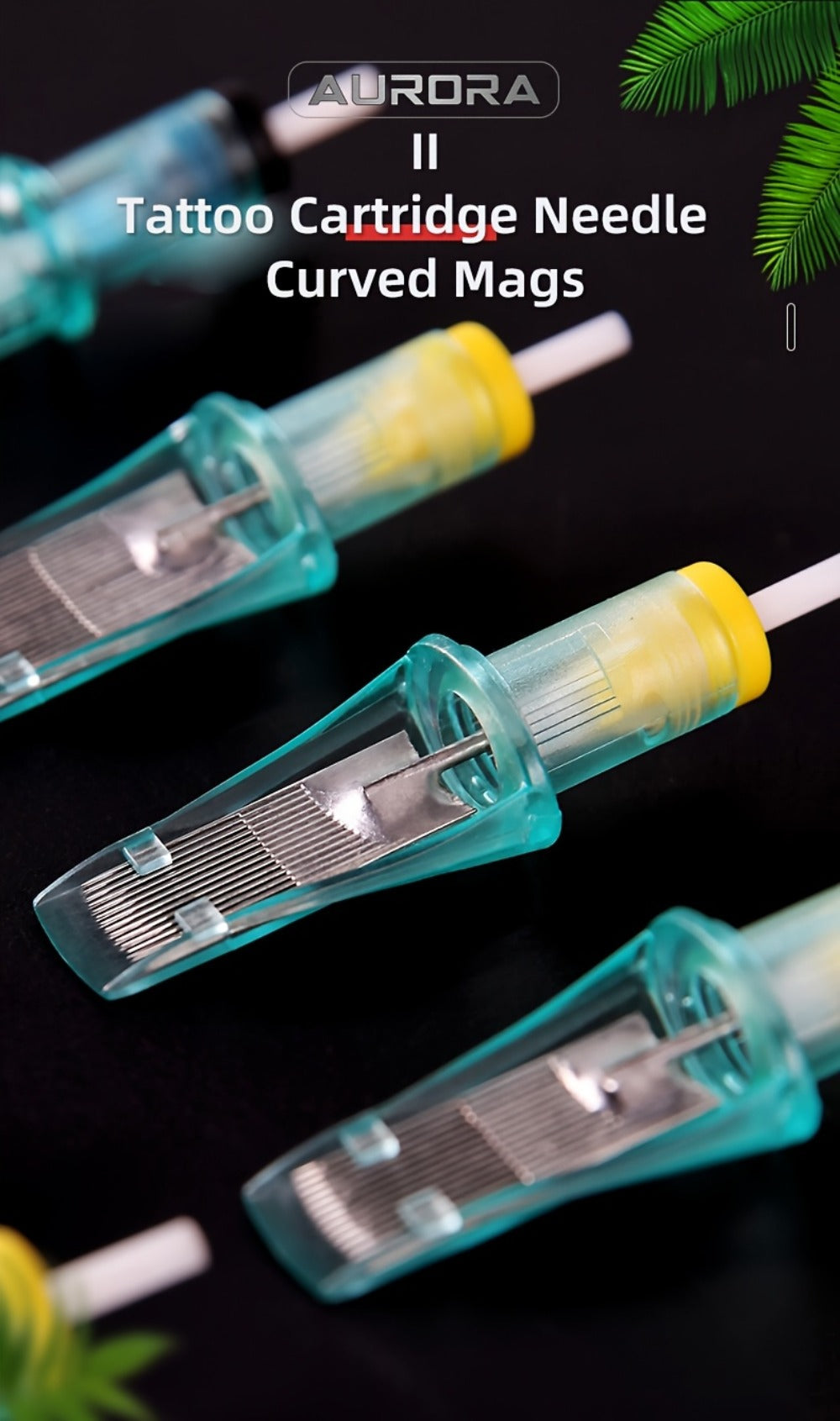 Tattoo Cartridge Needles with Aurora II Label, 10-Pack Curved Magnum Choices from 1229CM to 1249CM — image 14