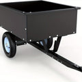 Dump Cart Steel Tow Behind for Lawn Mower ATV UTV, Garden Utility Trailer with Quick Release Pedal & Detachable Tailgate — im