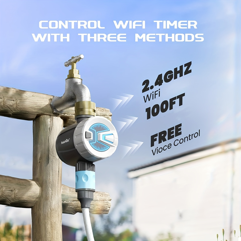 WiFi Garden Watering Timer with Brass Inlet, App & Voice Control, Automatic Irrigation System — image 9