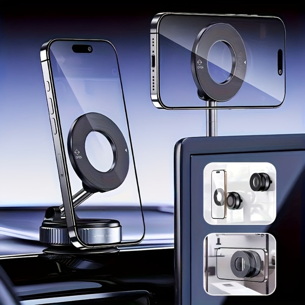 360° Rotating Magnetic Phone Holder 4-Pack – Foldable & Extendable Universal Wall Mount for Car, Bathroom — image 7