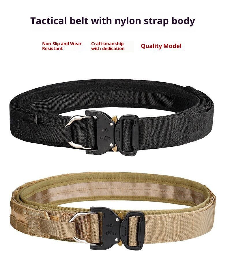 Double-layer Thickened Tactical Field Multi-functional Nylon Waistband