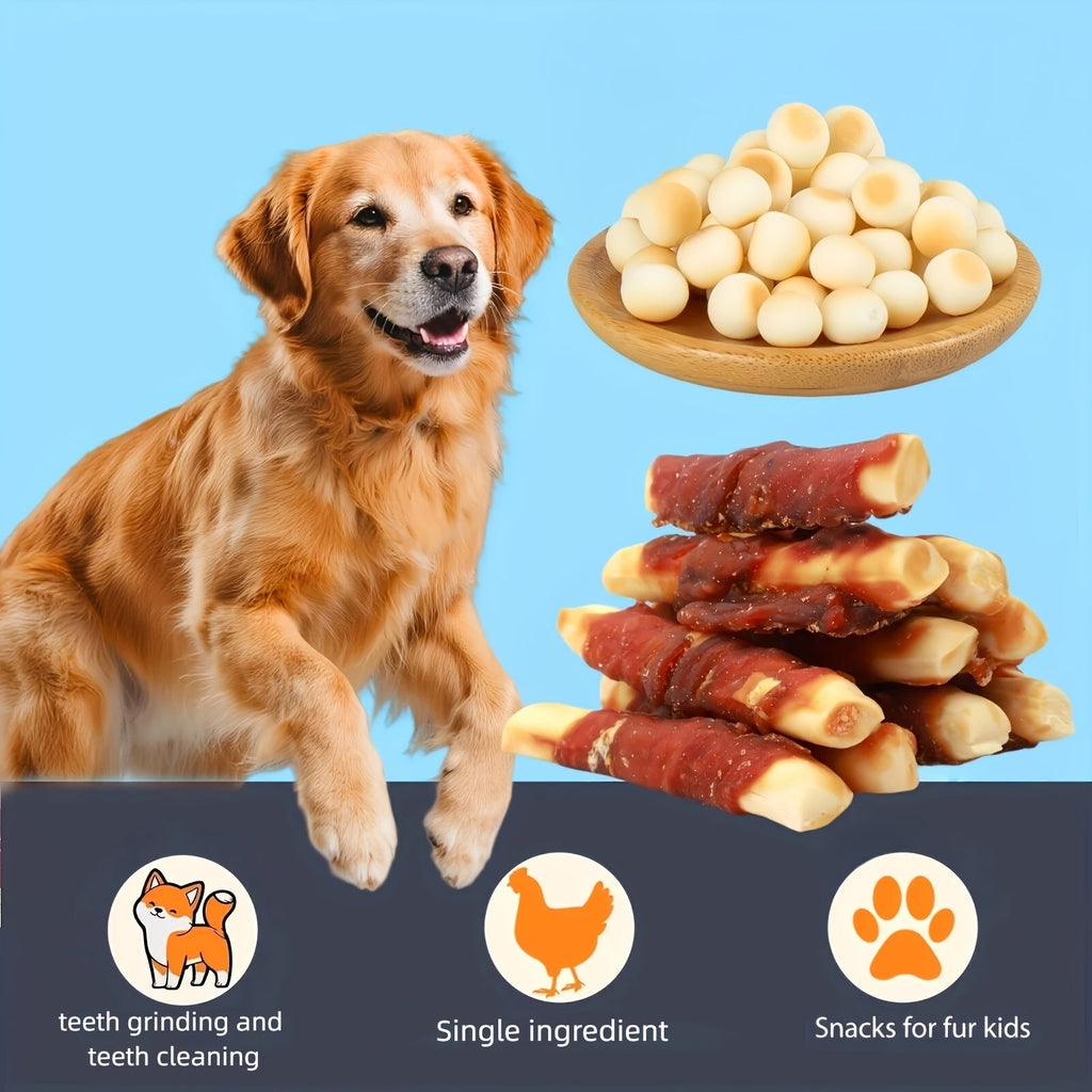 Dog Treats Chicken and Duck Jerky Variety Assortment with Five Retained Combination Choices — image 2