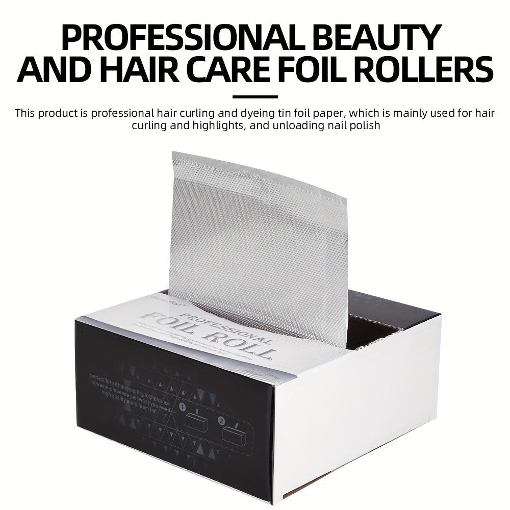 Hair Highlighting Foil Sheets 300pcs Box | Professional Salon Aluminum Foil Paper for Balayage Coloring Perming | Even Heat D