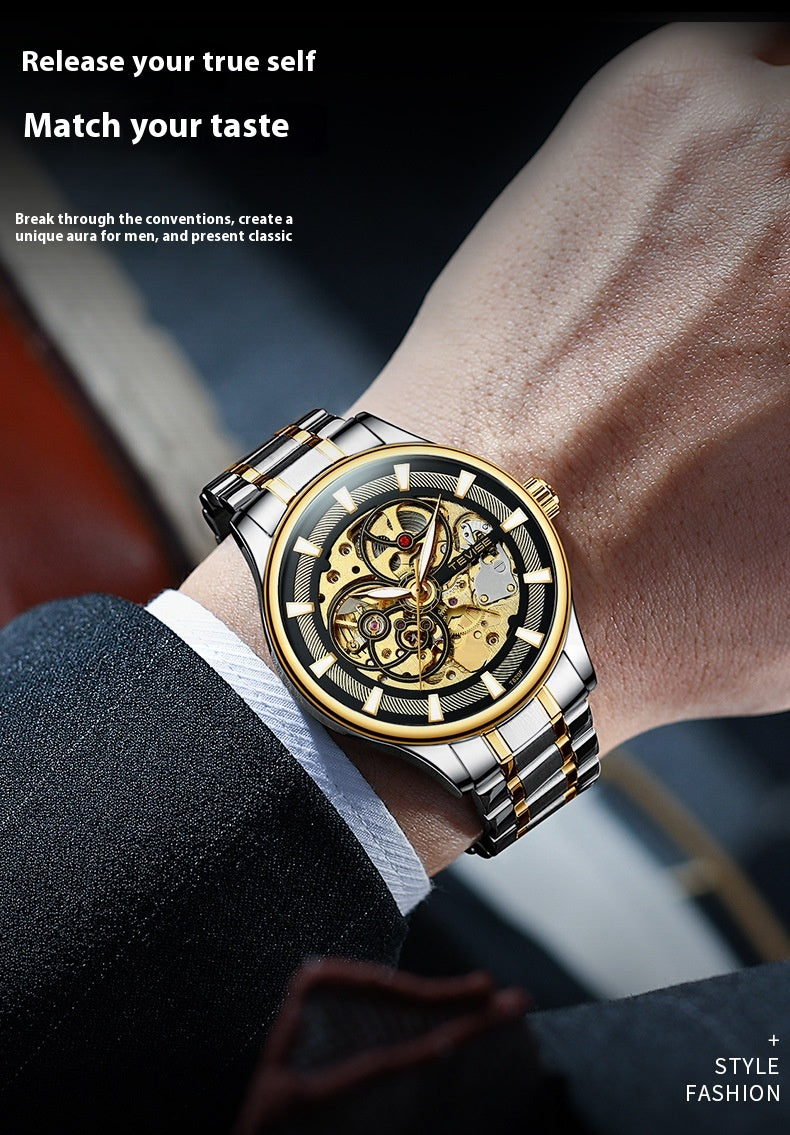 Men's Luminous Day And Night Star Mechanical Watch