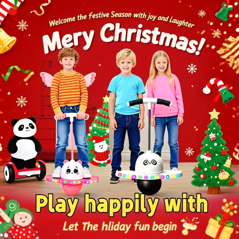 LED Pogo Ball with 80cm Handle, 43cm Bounce Board, Thick Pedals and Pink or Black Color Options — image 11