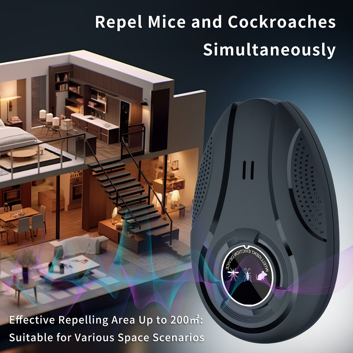 Electronic Pest Repeller, Soundwave Variable Frequency Insect for Home, Shop & Warehouse, Repels Mosquitoes — image 4
