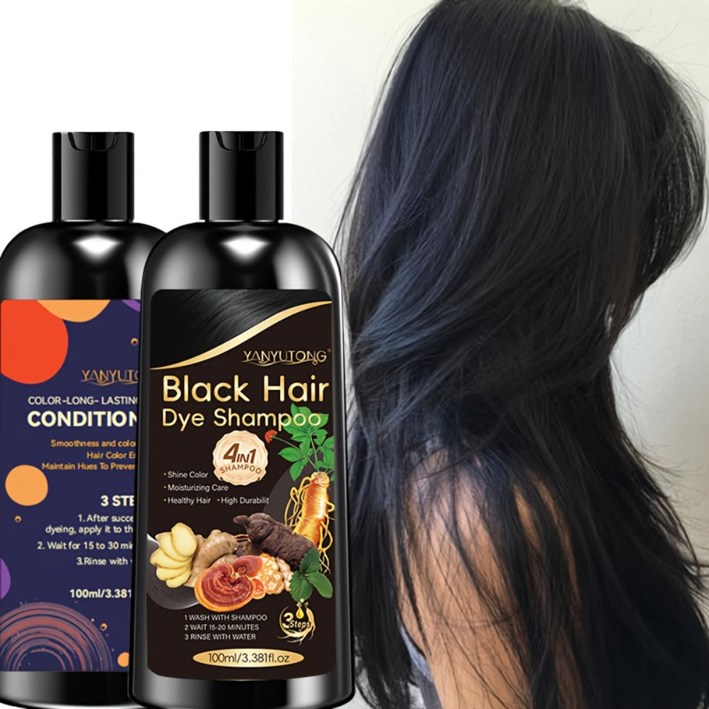 Hair Color Shampoo, YANYUTONG 4-in-1 Color Shampoo and Conditioner Pair in Three Color Options — image 8