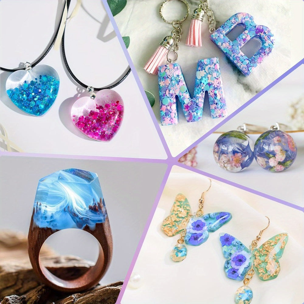 Crystal Clear UV Resin 500g or 1000g, Hard Gloss Fast Low Odor UV Epoxy Resin for Jewelry Making Keychains Pendants Resin Art