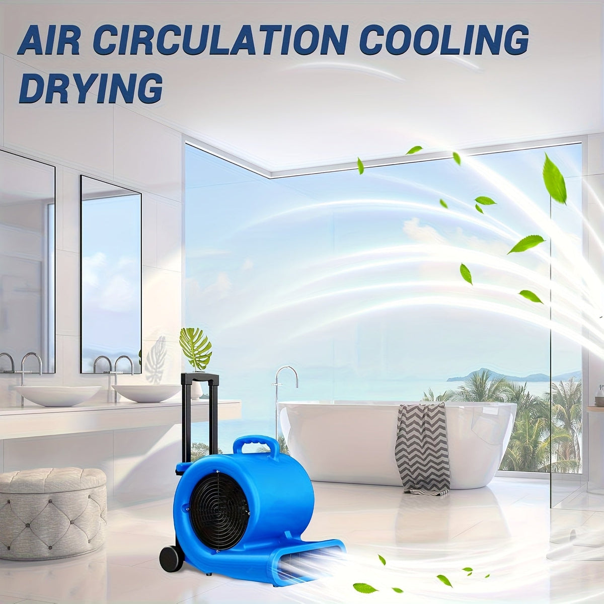 Air Mover Floor Dryer 5000CFM 1HP, Carpet Dryer & Portable Blower Fan, 3-Speed Quiet Floor Drying for Home & Commercial Use —