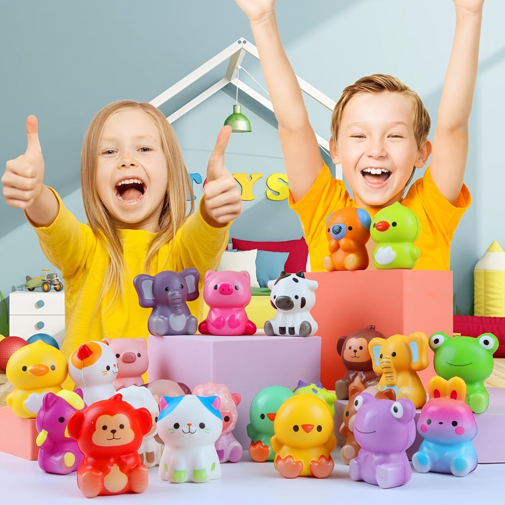 Cute Animal Toys 24 Pcs, Mini Kawaii Animal Squeeze Toys for Kids Birthday Party Favors, Classroom Prizes — image 2
