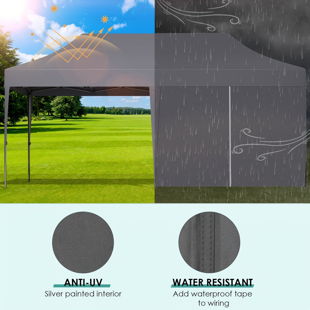 Pop Up Canopy Tent with Sidewalls, Outdoor Party Wedding Backyard for Garden, Patio and Yard Use — image 13